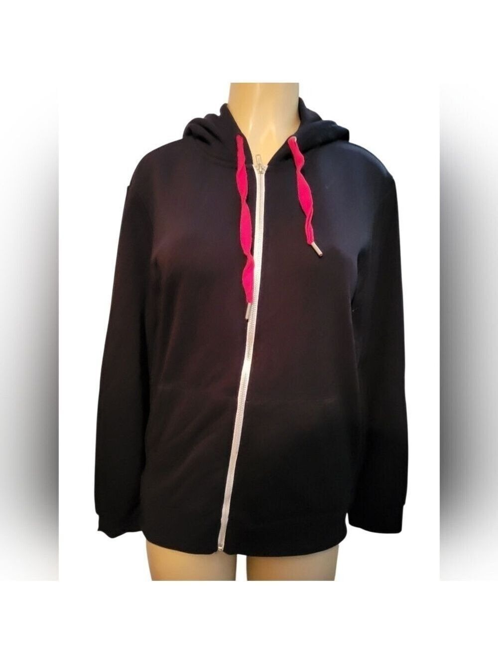 Forever 21 Mens Black Full Zip Hoodie